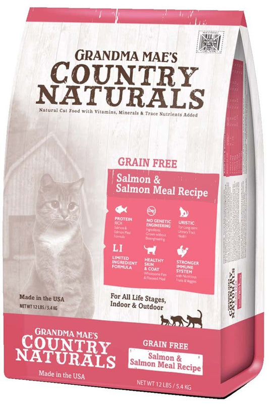 Grandma Mae's Country Naturals Grain Free Salmon & Salmon Meal Cat Food 3lb