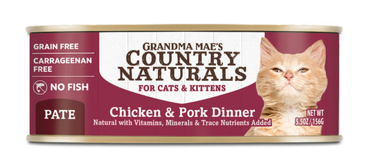 Grandma Mae's Grain Free Pork & Chicken Dinner Cat Food 5.5oz