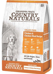 Grandma Mae's Country Naturals Grain Free Dry Dog Food Chicken & Chicken Meal 18ea/14 oz