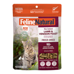 Feline Natural Cat Freeze-Dried Grain Free New Zealand Lamb & Venison Feast 3.5oz.