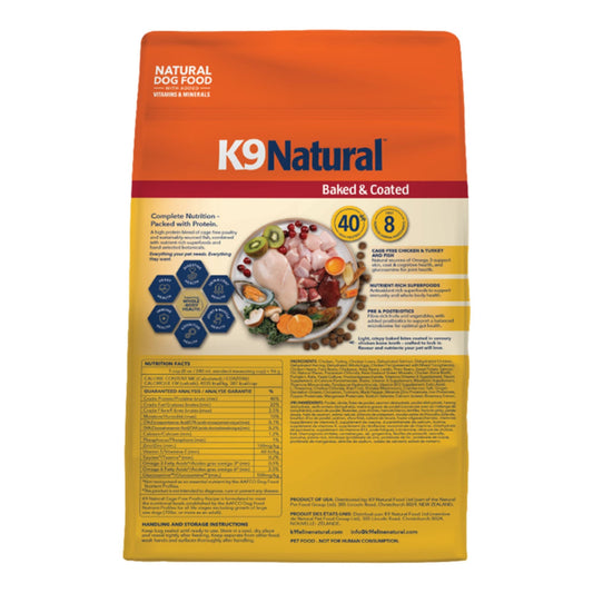 K9 Natural Dog Baked & Coated Cage Free Poultry Recipe 3.5Lbs