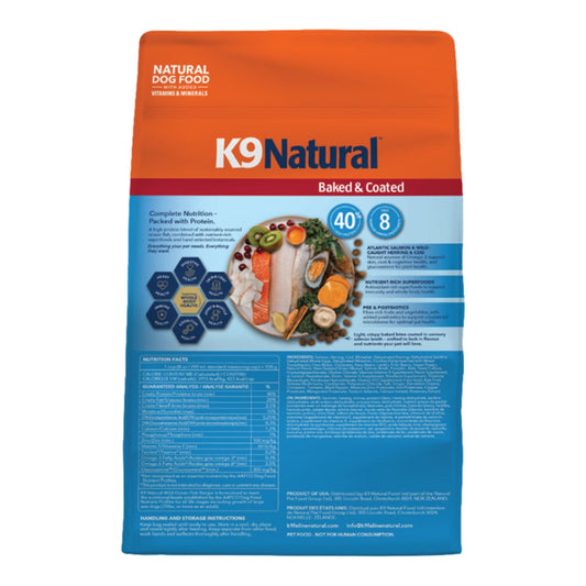 K9 Natural Dog Baked & Coated Wild Ocean Fish Recipe 3.5Lbs