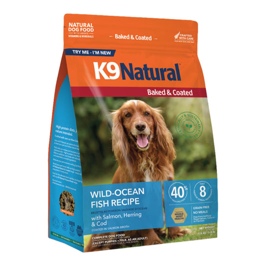 K9 Natural Dog Baked & Coated Wild Ocean Fish Recipe 3.5Lbs