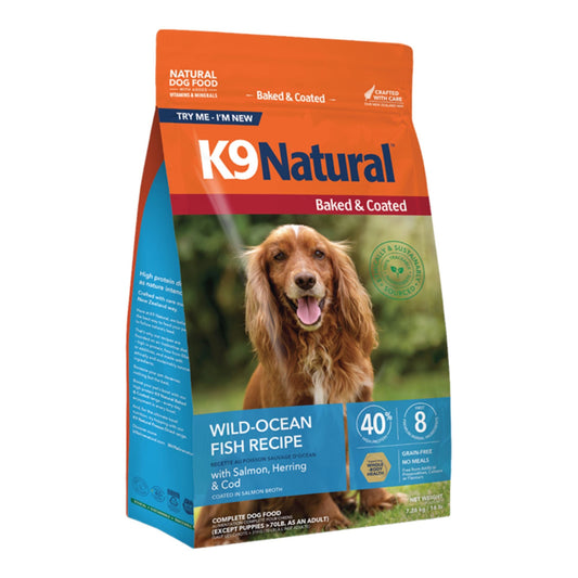 K9 Natural Dog Baked & Coated Wild Ocean Fish Recipe 16Lbs