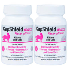 CapShield Maxx Tabs for Cats, 7-15lbs, 6ct, Pink/Tuna 2 Pack
