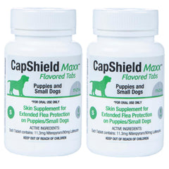 CapShield Maxx Tabs for Small Dogs, 11-25lbs, 6ct, Green/Beef 2 Pack