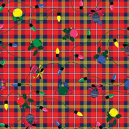 BANDANNA Christmas Plaid 12pk