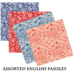 BANDANNA English & Prims Paisley Assorted 12pk