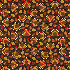 BANDANNA Fall Tossed Turkey 12pk