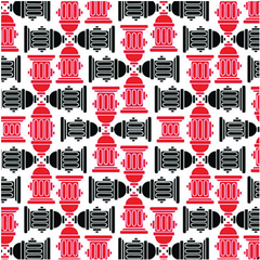 BANDANNA Fire Hydrant Red & Black 12pk