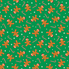BANDANNA Holiday Gingerbread Man Candy Cane 12pk