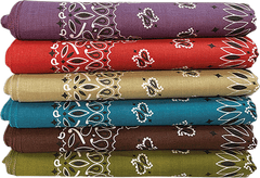 BANDANNA Paisley Asst Earth Tone 12pk