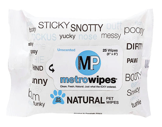 Metro Wipes Natural Unscented, 25 ct