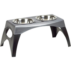Bergan Pet Elevated Feeder Large Black / Gray 24″ x 13″ x 11.10″ – BER-88005