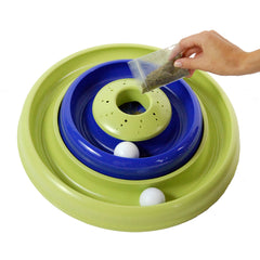 Bergan Turbo Catnip Hurrican Cat Toy Blue / Green 16″ x 16″ x 3.8 – BER-88255