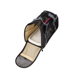 Bergan Wheeled Pet Comfort Carrier Large Black / Gray 19″ x 10″ x 13″ – BER-88923