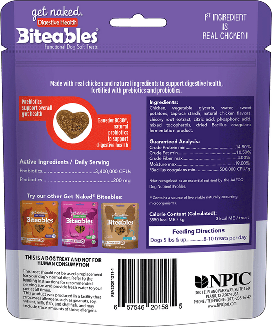 BITEABLES Digestive Health Functional Soft Treats 6oz