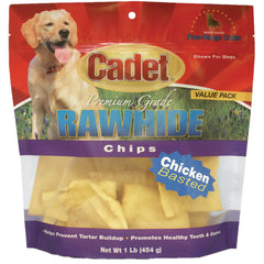 Cadet Rawhide Chips Chicken Basted 1 pound – C10061-16