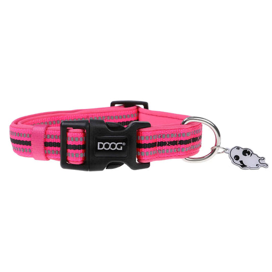 DOOG Neoprene Dog Collar Neon Large Pink – COLADY-L