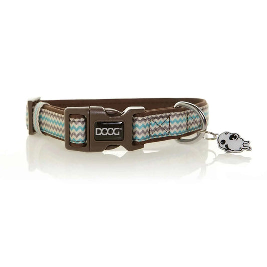 DOOG Neoprene Dog Collar Benji Extra Small Blue/Grey -COLBBZ-XS