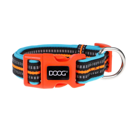DOOG Neoprene Dog Collar Beethoven Neon Extra Small Orange/Blue – COLBEET-XS
