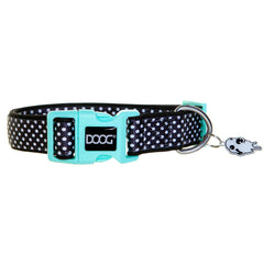 DOOG Neoprene Dog Collar Pongo Extra Small Black/White Polka Dot – COLN3-XS