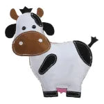 Doog Country Tails Cow Chew Toy White/Black/Brown 7.08″ x 1.18″ x 7.48″ – CTA11