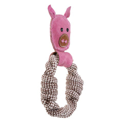 DOOG Country Tails Dog Toy Pig Rope Ring 5.51″ x 1.18″ x 9.44″ – CTRR01