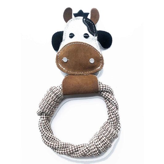 DOOG Country Tails Dog Toy Cow Rope Ring 5.51″ x 1.18″ x 9.44″ – CTRR02