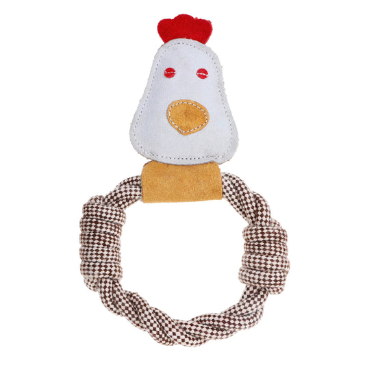 Doog Country Tails Chicken Rope Ring Toy White 24″ x 1.18″ x 5.51″ – CTRR04