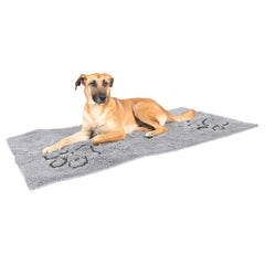 Felpudo de pasillo DGS Pet Products Dirty Dog, gris plata, 60″ x 30″ x 2″ – DGSDDRP602026