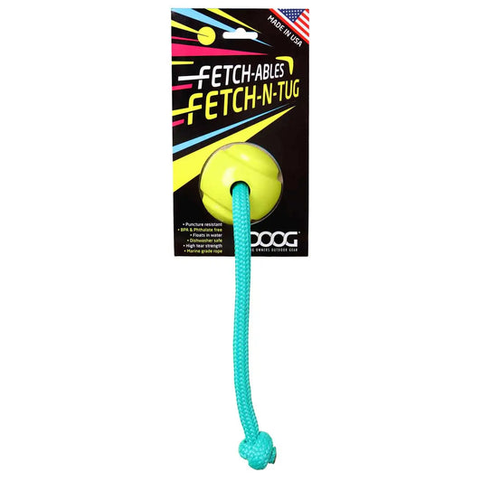 DOOG Fetch-ables Fetch-A-Tug Dog Toy Yellow 12″ x 2.75″ x 2.75″ – FBR03