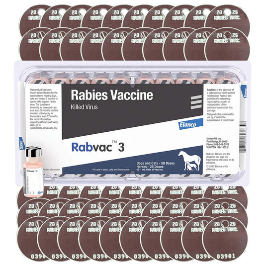 Rx RabVac 3 (50 x 1) Kit with Tags