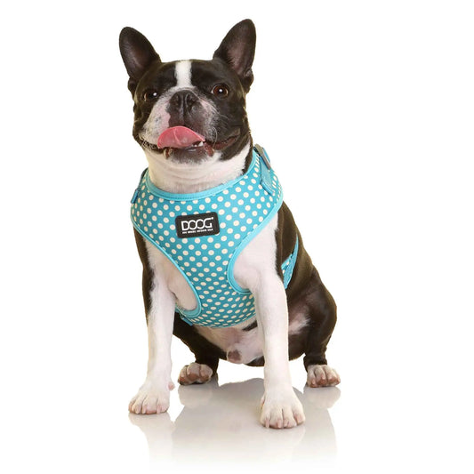 DOOG Neoflex Dog Harness Snoopy Medium Light Blue/White Polka Dot – HARBWSSOFT-M