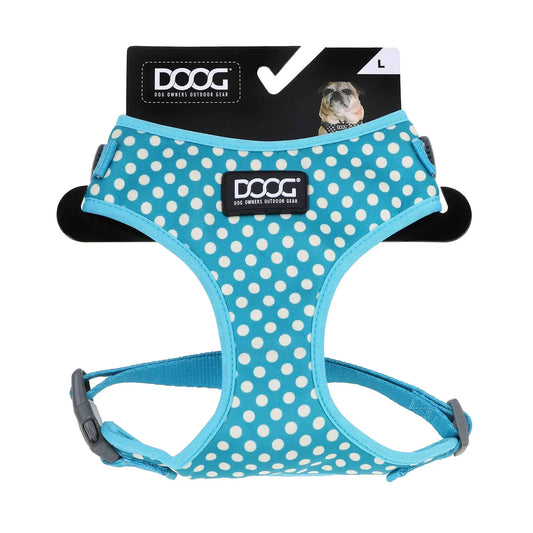 DOOG Neoflex Dog Harness Snoopy Large Light Blue/White Polka Dot – HARBWSSOFT-L