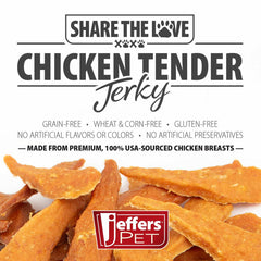 Jeffers Chicken Jerky Dog Treats, 24 oz Bag – Healthy Natural Chicken Breast Tender, Grain Free Soft Chewy Pet Snacks, High Protein Training Rewards for Puppies & Adult Dogs, Made in USA - 1 Pack