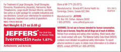 Jeffers Equine Ivermectin Gel Horse Dewormer Paste 1.87%, Broad Spectrum Equine Parasite Control Formula, Apple Flavored Oral Wormer for Horses, Easy Travel Use, Mess Free Syringe Tube - 3 Pack