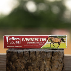 Jeffers Equine Ivermectin Gel Horse Dewormer Paste 1.87%, Broad Spectrum Equine Parasite Control Formula, Apple Flavored Oral Wormer for Horses, Easy Travel Use, Mess Free Syringe Tube - 3 Pack