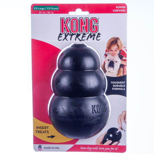 KONG Extreme Dog Toy - Fetch & Chew Toy - Treat-Filling Capabilities & Erratic Bounce for Extended Play Time Most Durable Natural Rubber Material - for Power Chewers - for XX-Large Dogs