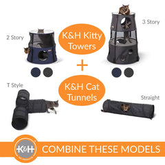 K&H Pet Products Kitty Tower 2 Story Gray 22″ x 22″ x 20″ – KH100550188