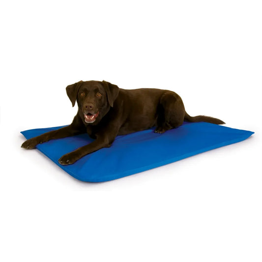 K&H Pet Products Cool Bed III Thermoregulating Pet Bed Large Blue 32″ x 44″ x 0.5″ – KH1790