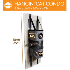 K&H Pet Products Hangin’ Cat Condo 3 Story Gray 16″ x 16″ x 65″ – KH3203