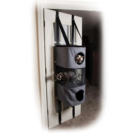 K&H Pet Products Hangin’ Cat Condo 3 Story Gray 16″ x 16″ x 65″ – KH3203