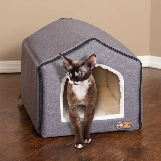 K&H Pet Products Indoor Pet House Gray 16″ x 15″ x 14″ – KH3643