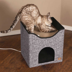 K&H Pet Products Thermo-Kitty Playhouse Gray 14″ x 12″ x 15″ – KH3813