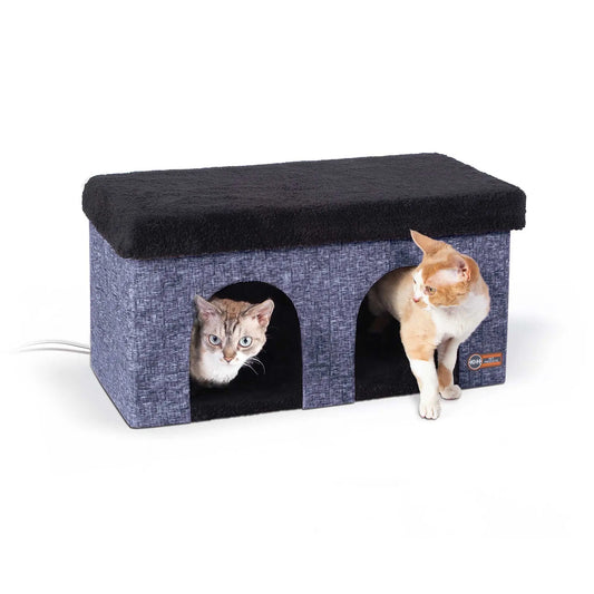 K&H Pet Products Thermo-Kitty Duplex Navy Blue 12″ x 24″ x 12″ – KH3822