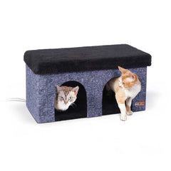 K&H Pet Products Thermo-Kitty Duplex Navy Blue 12″ x 24″ x 12″ – KH3822