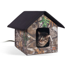 K&H Pet Products Realtree Thermo Outdoor Kitty House Camo 22″ x 18″ x 17″ – KH3883