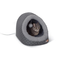 K&H Pet Products Thermo-Pet Cave Heated Gray 17″ x 15″ x 13″ – KH4939