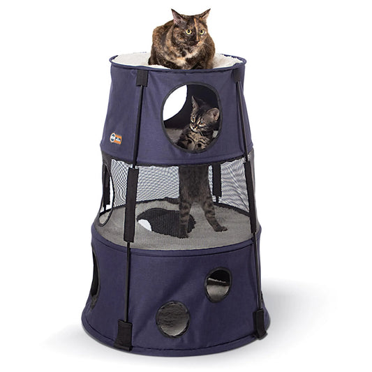 K&H Pet Products Kitty Tower Dark Denim 22″ x 22″ x 30″ – KH4945